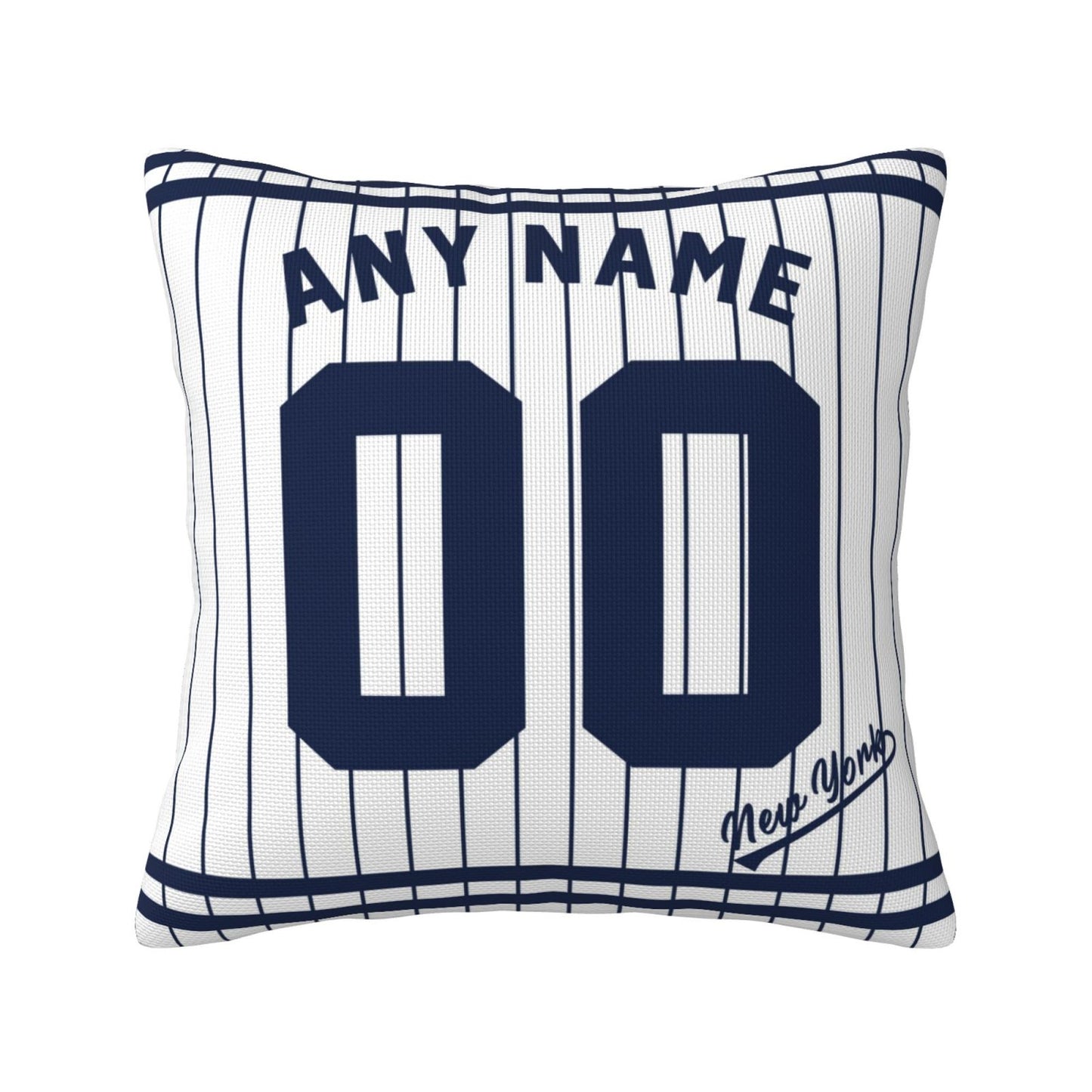 Custom New York Yankees Pillow Decorative Throw Pillow Case - Print Personalized Football Team Fans Name & Number Birthday Gift Football Pillows