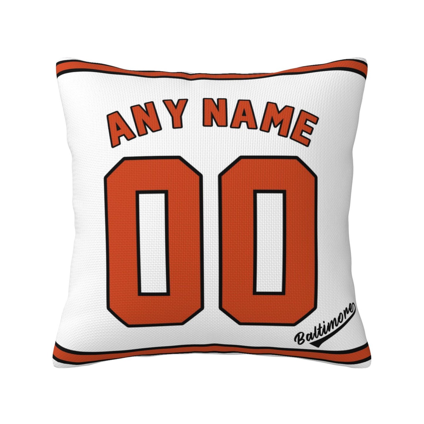 Custom Baltimore Orioles Pillow Decorative Throw Pillow Case - Print Personalized Football Team Fans Name & Number Birthday Gift Football Pillows