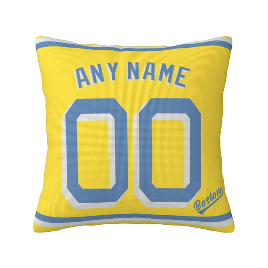 Custom Boston Red Sox Pillow Decorative Throw Pillow Case - Print Personalized Football Team Fans Name & Number Birthday Gift Football Pillows