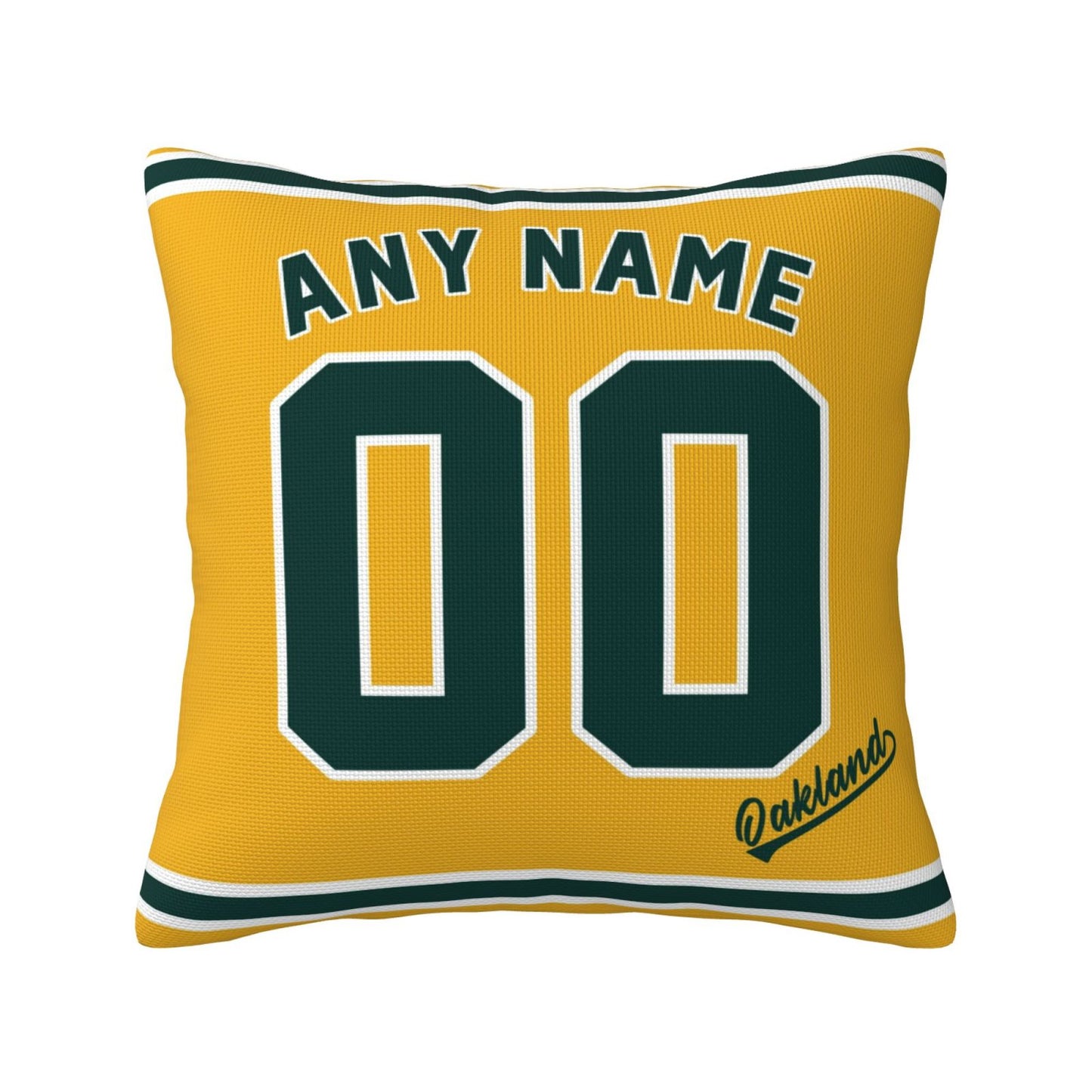 Custom Oakland Athletics Pillow Decorative Throw Pillow Case - Print Personalized Football Team Fans Name & Number Birthday Gift Football Pillows