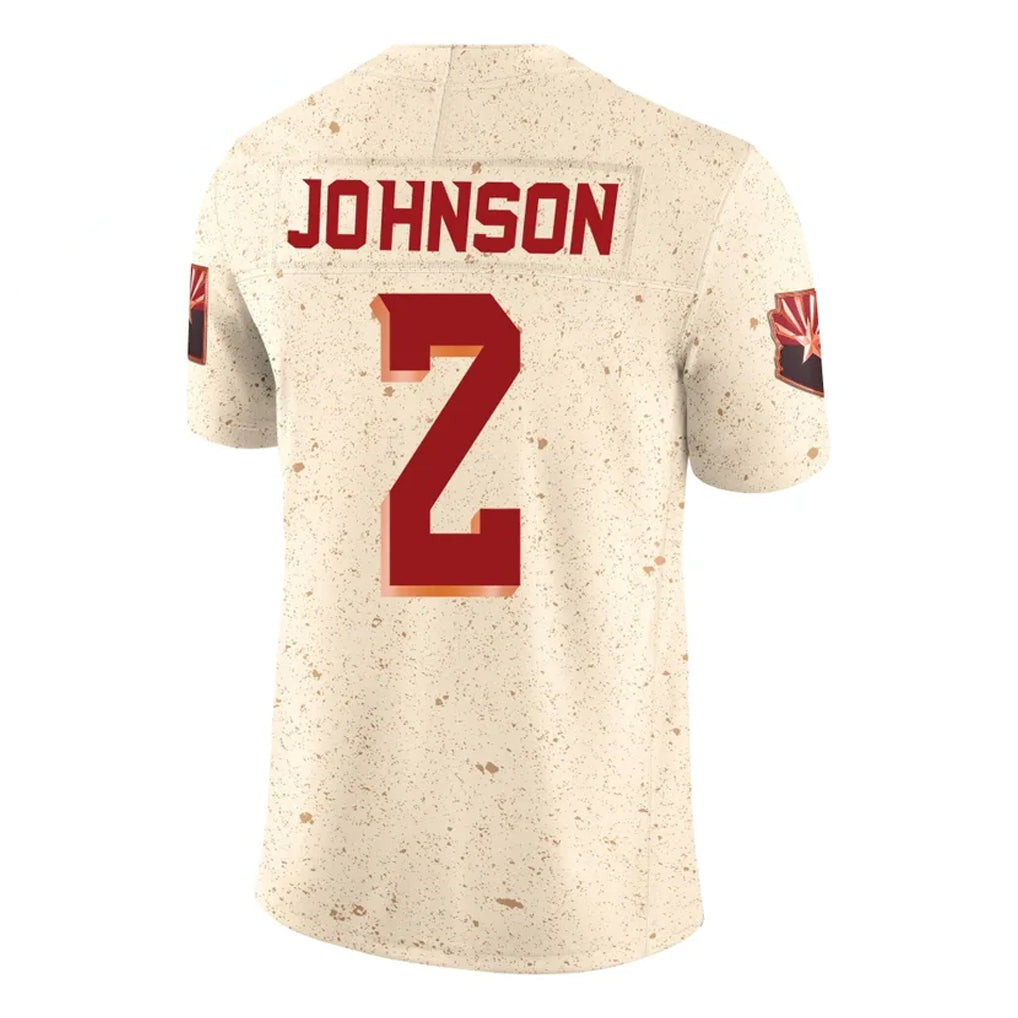 A.Cardinals #2 Will Johnson Player Cream Rivalries Collection Vapor Limited Home Game BALCE Stitched Jerseys