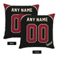 Custom A.Diamondbacks Black Pillow Decorative Throw Pillow Case - Print Personalized Football Team Fans Name & Number Birthday Gift Football Pillows