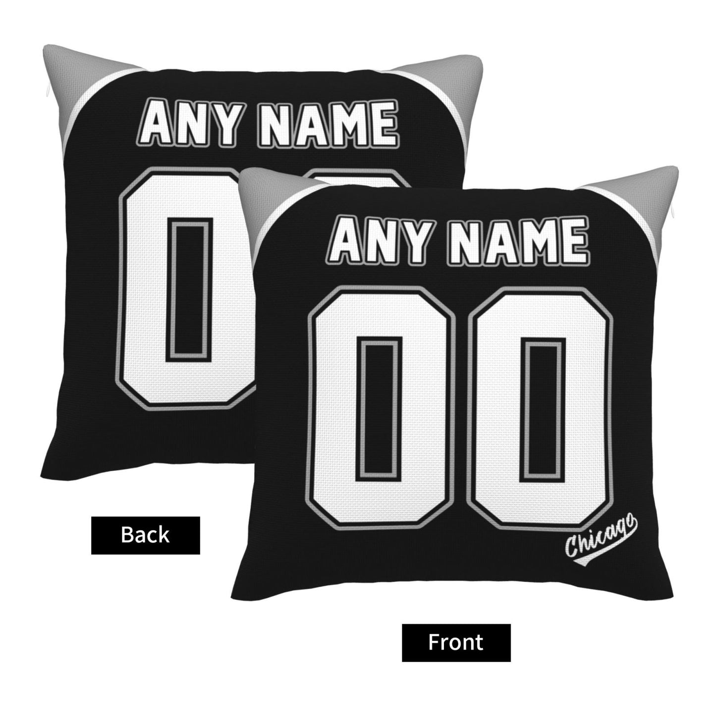 Custom Chicago White Sox Pillow Decorative Throw Pillow Case - Print Personalized Football Team Fans Name & Number Birthday Gift Football Pillows