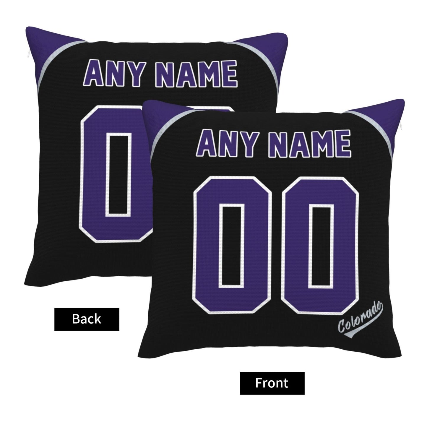 Custom Colorado Rockies Pillow Decorative Throw Pillow Case - Print Personalized Football Team Fans Name & Number Birthday Gift Football Pillows