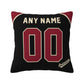 Custom A.Diamondbacks Black Pillow Decorative Throw Pillow Case - Print Personalized Football Team Fans Name & Number Birthday Gift Football Pillows