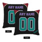 Custom A.Diamondbacks Black Green Pillow Decorative Throw Pillow Case - Print Personalized Football Team Fans Name & Number Birthday Gift Football Pillows
