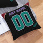 Custom A.Diamondbacks Black Green Pillow Decorative Throw Pillow Case - Print Personalized Football Team Fans Name & Number Birthday Gift Football Pillows