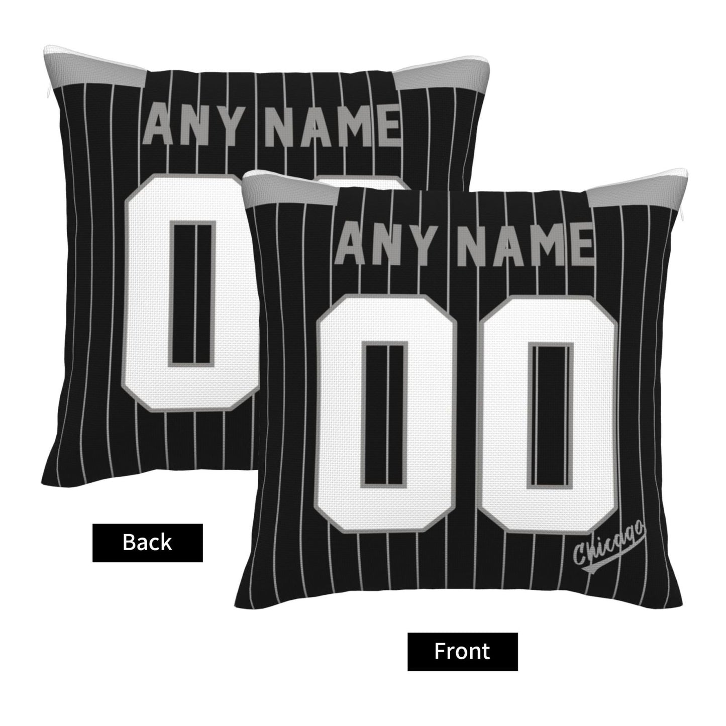 Custom Chicago White Sox Pillow Decorative Throw Pillow Case - Print Personalized Football Team Fans Name & Number Birthday Gift Football Pillows