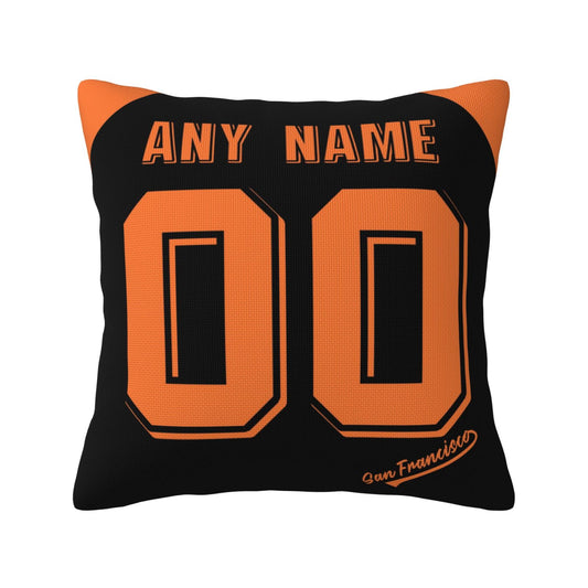 Custom San Francisco Giants Pillow Decorative Throw Pillow Case - Print Personalized Football Team Fans Name & Number Birthday Gift Football Pillows