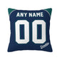 Custom Seattle Mariners Pillow Decorative Throw Pillow Case - Print Personalized Football Team Fans Name & Number Birthday Gift Football Pillows
