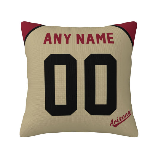 Custom A.Diamondbacks Gold Pillow Decorative Throw Pillow Case - Print Personalized Football Team Fans Name & Number Birthday Gift Football Pillows