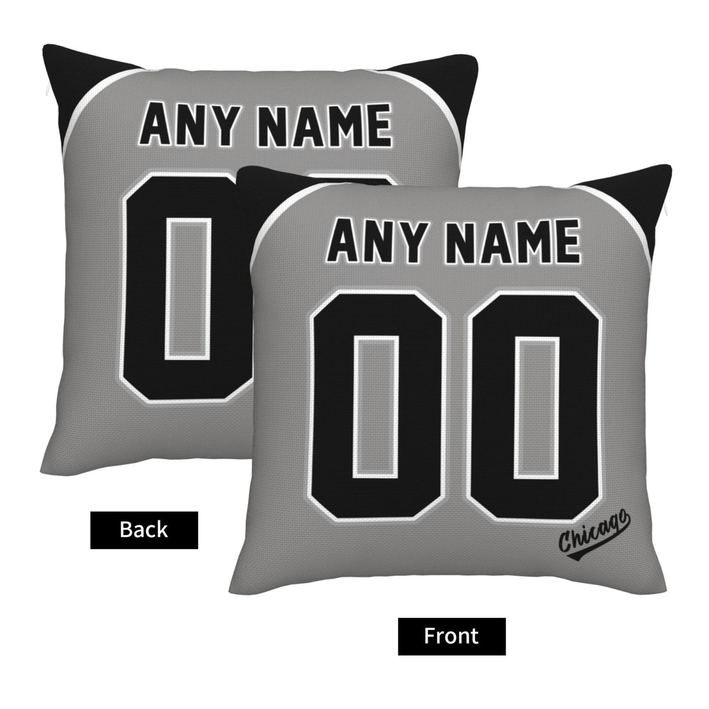 Custom Chicago White Sox Pillow Decorative Throw Pillow Case - Print Personalized Football Team Fans Name & Number Birthday Gift Football Pillows