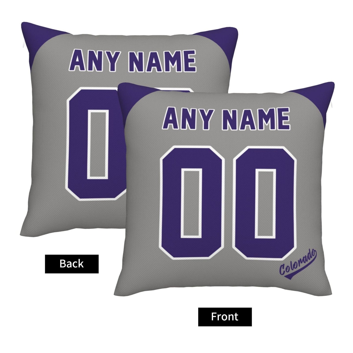 Custom Colorado Rockies Pillow Decorative Throw Pillow Case - Print Personalized Football Team Fans Name & Number Birthday Gift Football Pillows