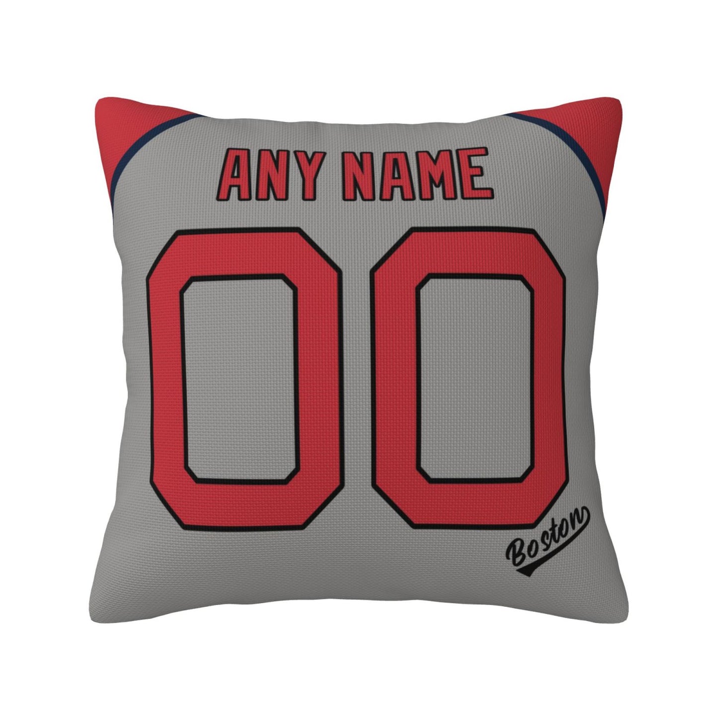 Custom Boston Red Sox Pillow Decorative Throw Pillow Case - Print Personalized Football Team Fans Name & Number Birthday Gift Football Pillows