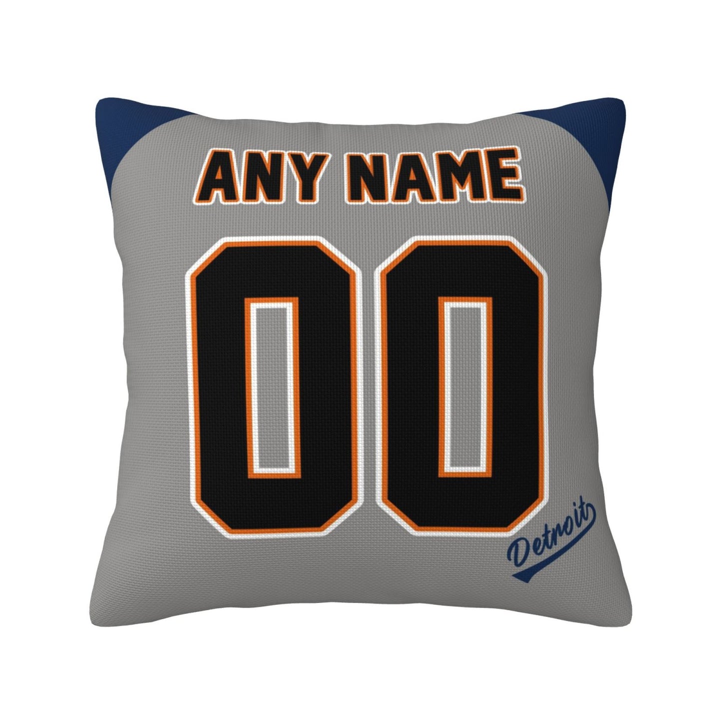 Custom Detroit Tigers Pillow Decorative Throw Pillow Case - Print Personalized Football Team Fans Name & Number Birthday Gift Football Pillows
