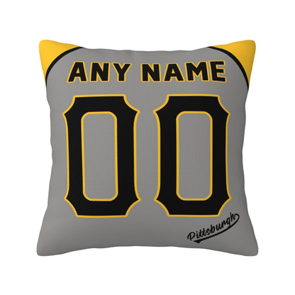Custom Pittsburgh Pirates Pillow Decorative Throw Pillow Case - Print Personalized Football Team Fans Name & Number Birthday Gift Football Pillows