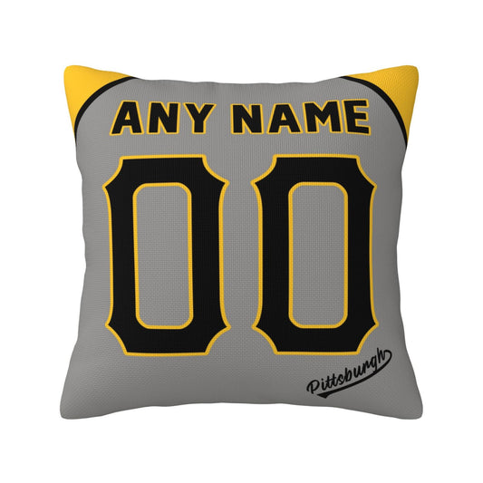 Custom Pittsburgh Pirates Pillow Decorative Throw Pillow Case - Print Personalized Football Team Fans Name & Number Birthday Gift Football Pillows