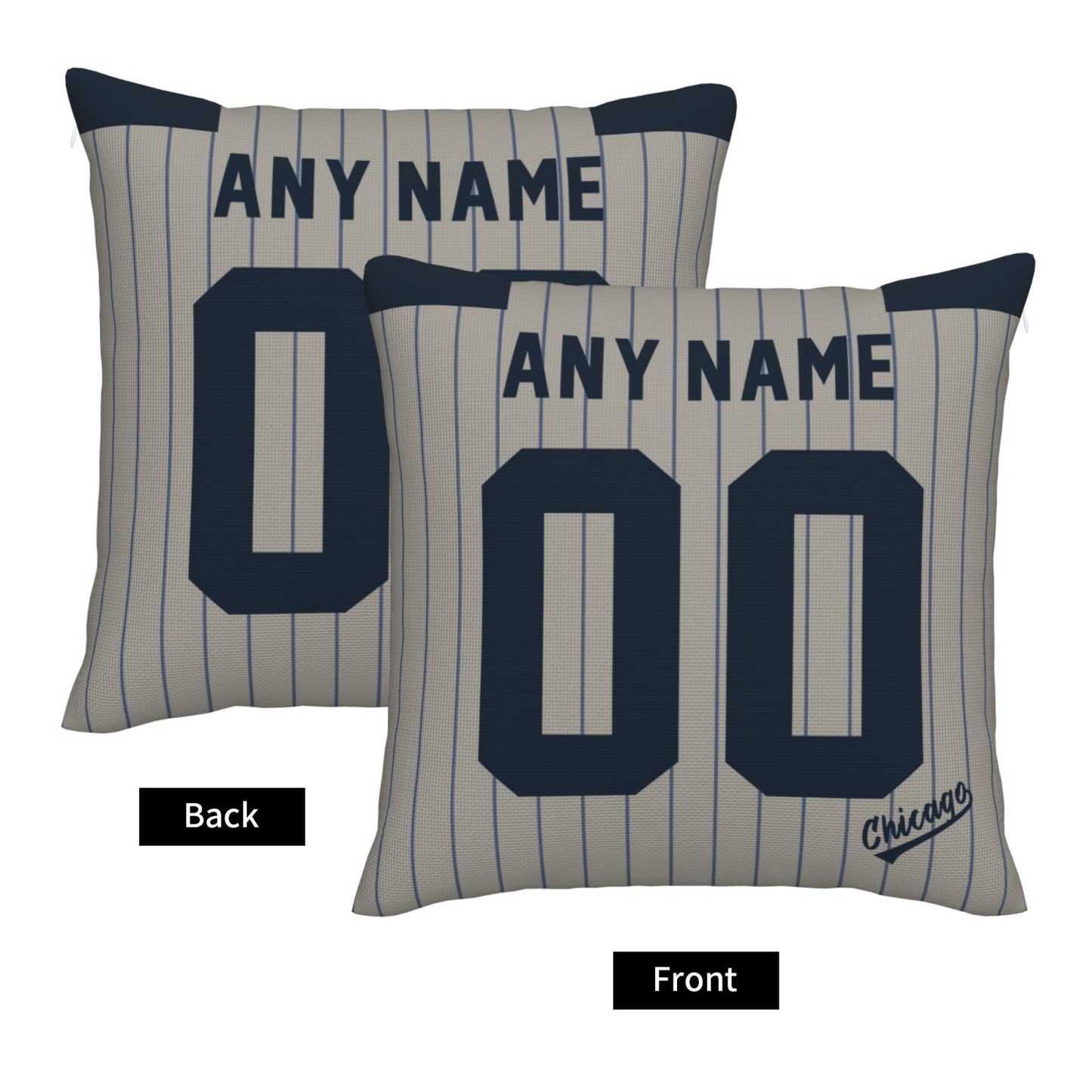 Custom Chicago White Sox Pillow Decorative Throw Pillow Case - Print Personalized Football Team Fans Name & Number Birthday Gift Football Pillows