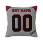 Custom A.Diamondbacks Grey Pillow Decorative Throw Pillow Case - Print Personalized Football Team Fans Name & Number Birthday Gift Football Pillows