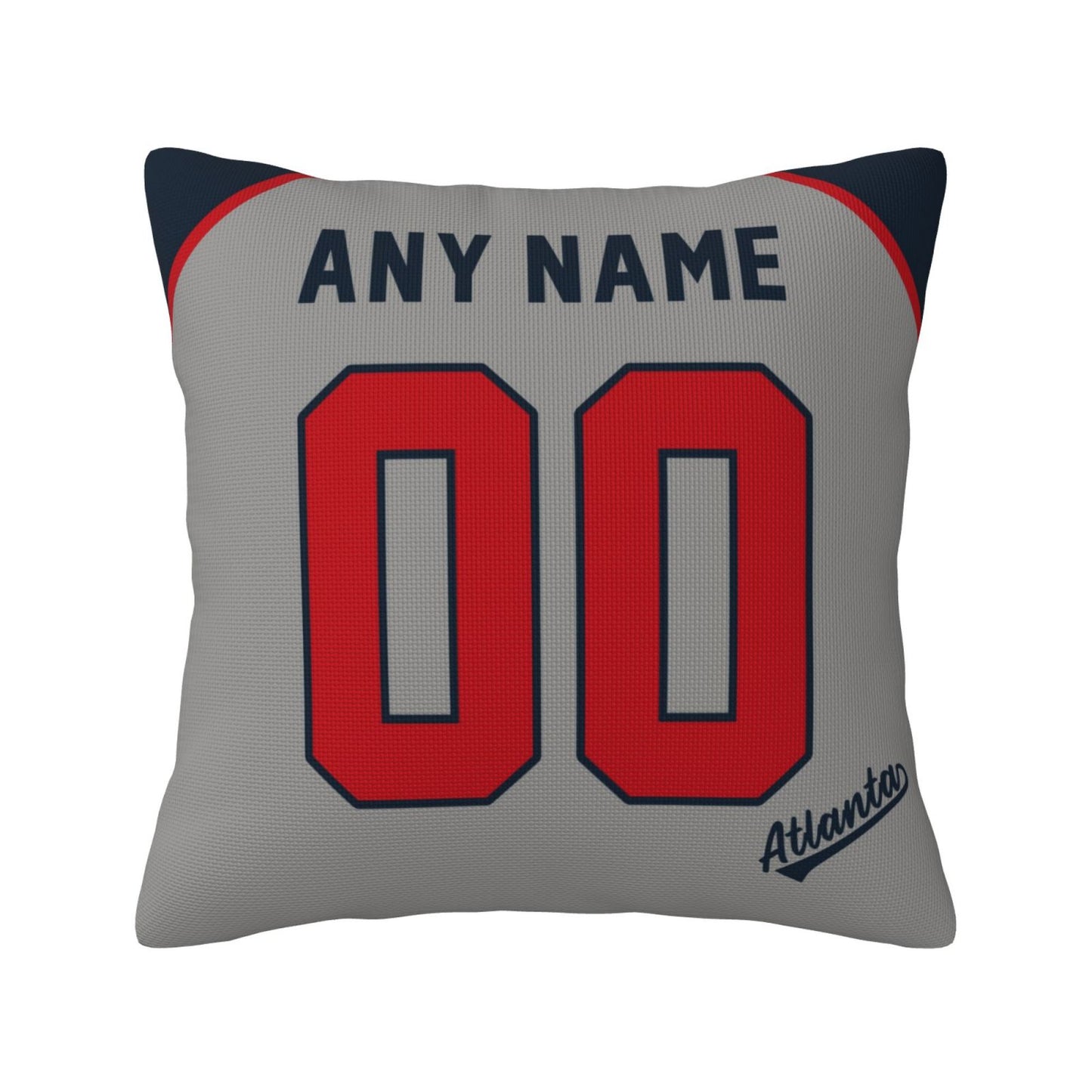 Custom Atlanta Braves Pillow Decorative Throw Pillow Case - Print Personalized Football Team Fans Name & Number Birthday Gift Football Pillows
