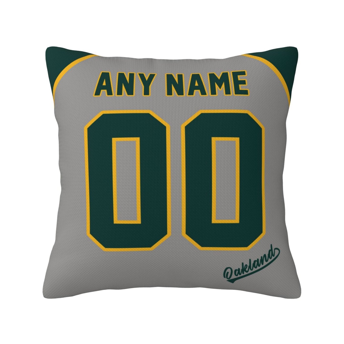 Custom Oakland Athletics Pillow Decorative Throw Pillow Case - Print Personalized Football Team Fans Name & Number Birthday Gift Football Pillows