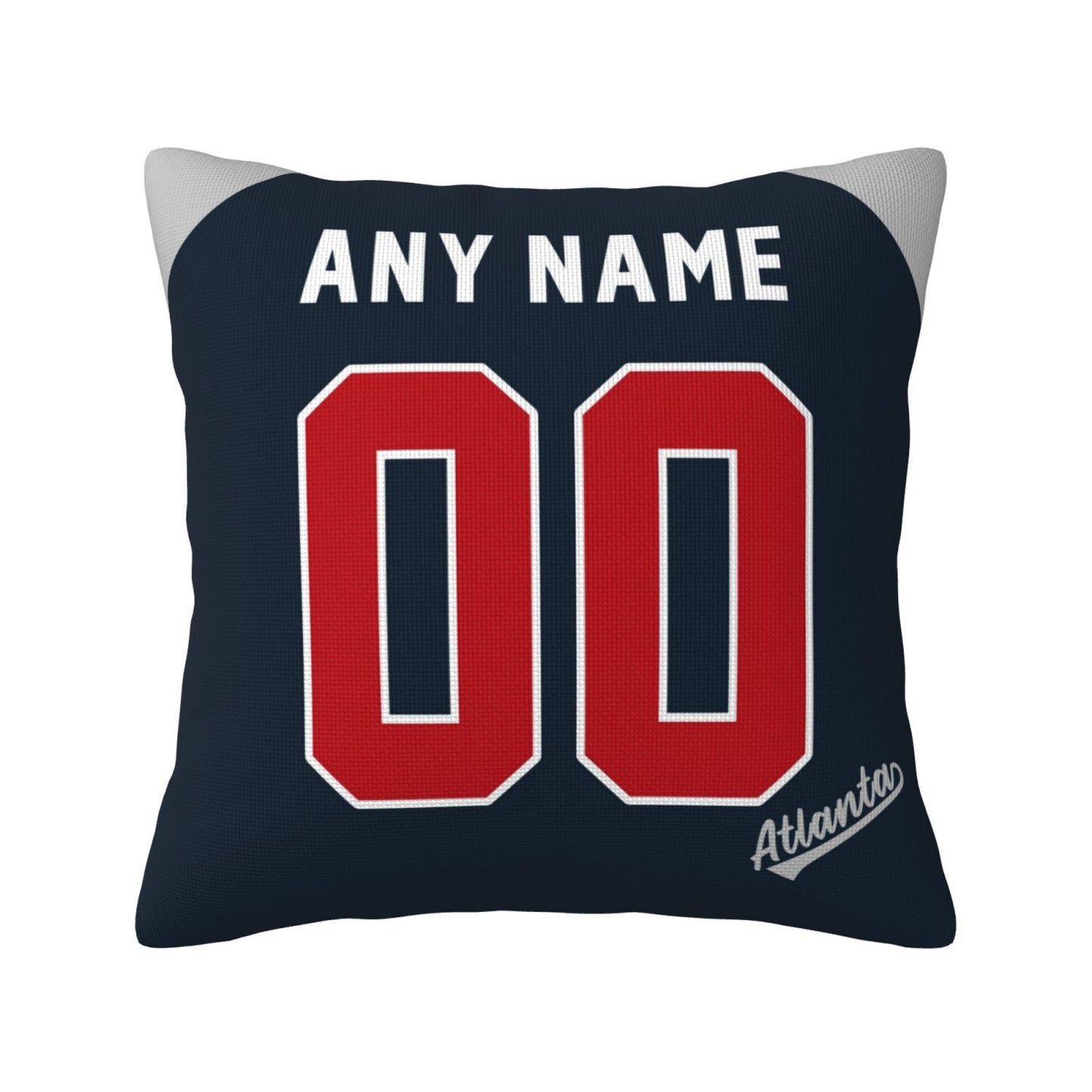 Custom Atlanta Braves Pillow Decorative Throw Pillow Case - Print Personalized Football Team Fans Name & Number Birthday Gift Football Pillows
