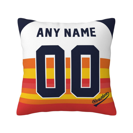 Custom Houston Astros Pillow Decorative Throw Pillow Case - Print Personalized Football Team Fans Name & Number Birthday Gift Football Pillows