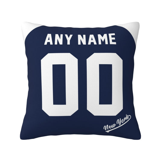 Custom New York Yankees Pillow Decorative Throw Pillow Case - Print Personalized Football Team Fans Name & Number Birthday Gift Football Pillows