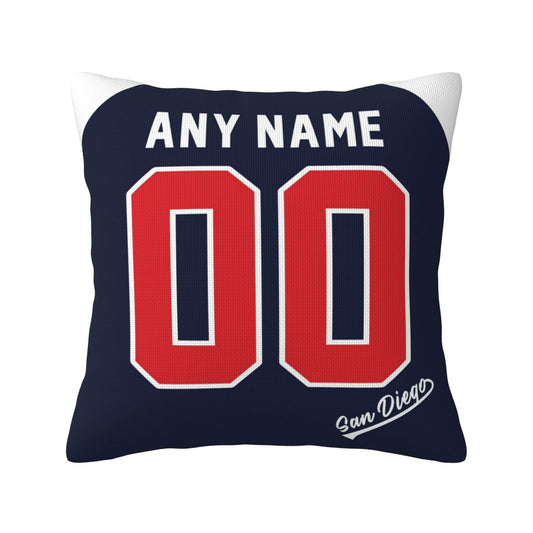 Custom San Diego Padres Pillow Decorative Throw Pillow Case - Print Personalized Football Team Fans Name & Number Birthday Gift Football Pillows
