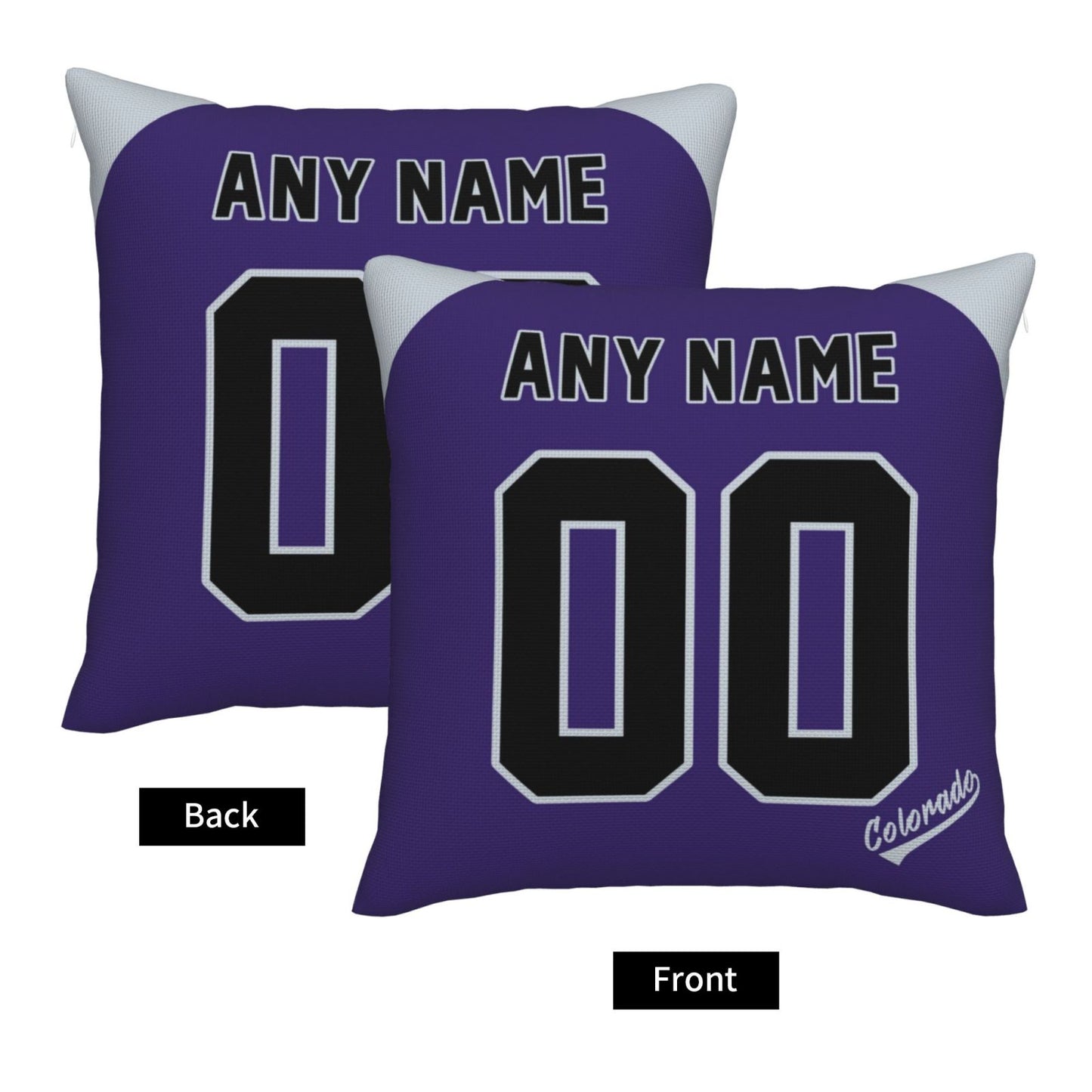 Custom Colorado Rockies Pillow Decorative Throw Pillow Case - Print Personalized Football Team Fans Name & Number Birthday Gift Football Pillows