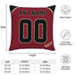 Custom A.Diamondbacks Red Pillow Decorative Throw Pillow Case - Print Personalized Football Team Fans Name & Number Birthday Gift Football Pillows
