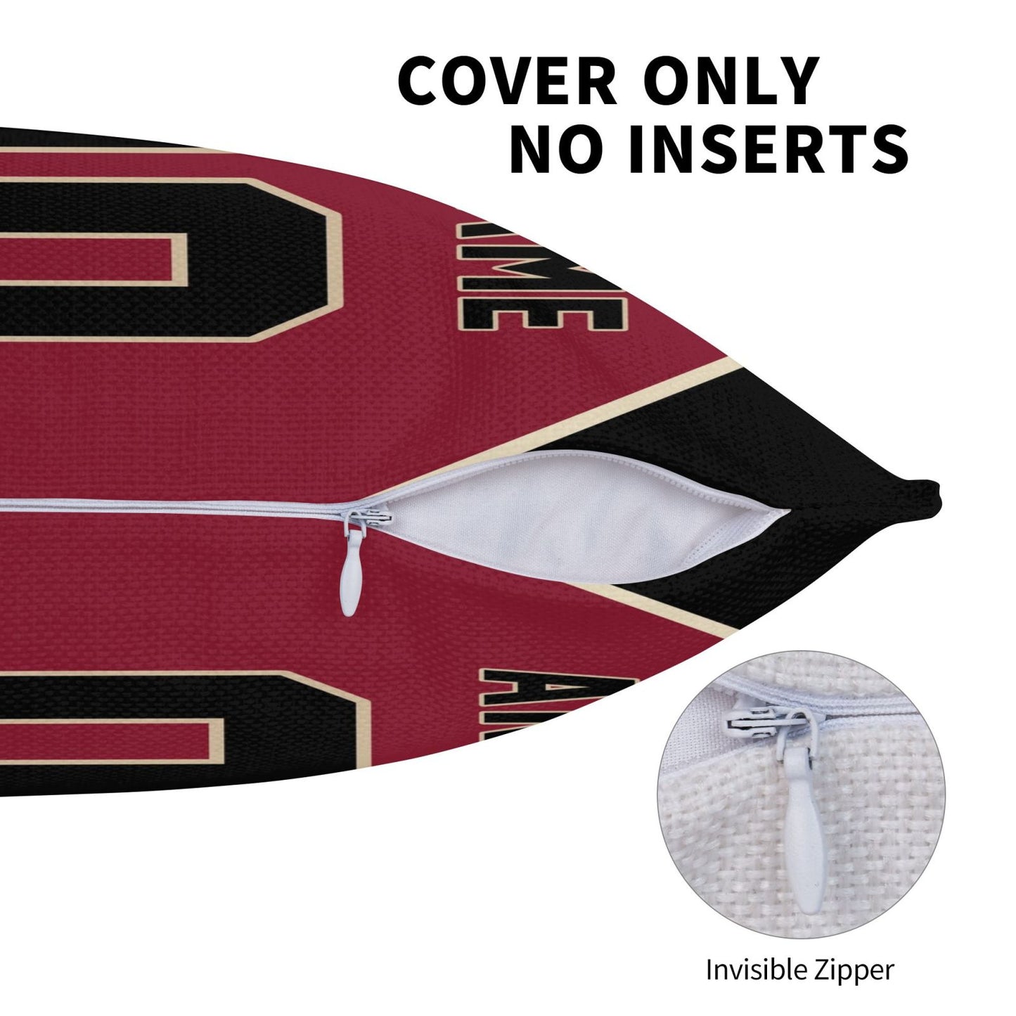 Custom A.Diamondbacks Red Pillow Decorative Throw Pillow Case - Print Personalized Football Team Fans Name & Number Birthday Gift Football Pillows