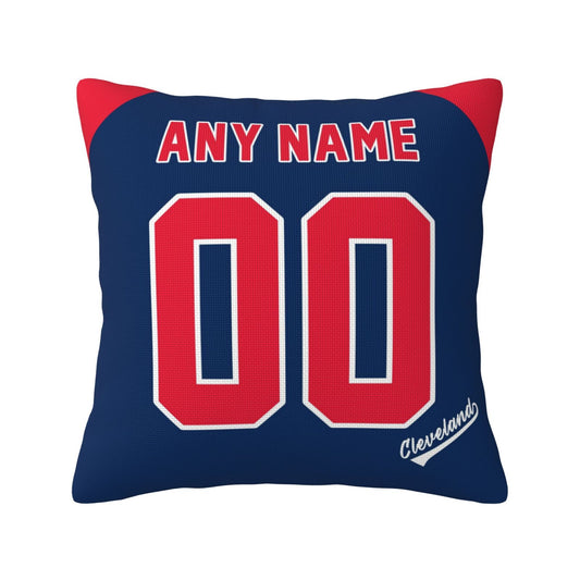 Custom Cleveland Guardians Pillow Decorative Throw Pillow Case - Print Personalized Football Team Fans Name & Number Birthday Gift Football Pillows