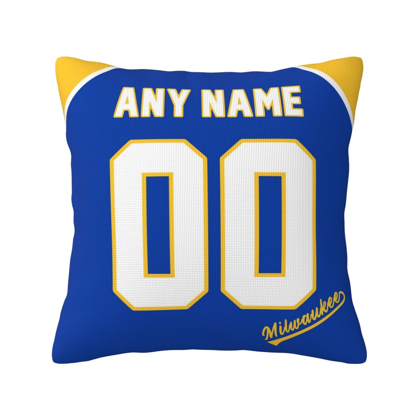 Custom Milwaukee Brewers Pillow Decorative Throw Pillow Case - Print Personalized Football Team Fans Name & Number Birthday Gift Football Pillows