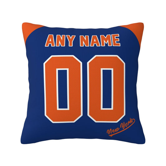 Custom New York Mets Pillow Decorative Throw Pillow Case - Print Personalized Football Team Fans Name & Number Birthday Gift Football Pillows
