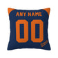 Custom Detroit Tigers Pillow Decorative Throw Pillow Case - Print Personalized Football Team Fans Name & Number Birthday Gift Football Pillows