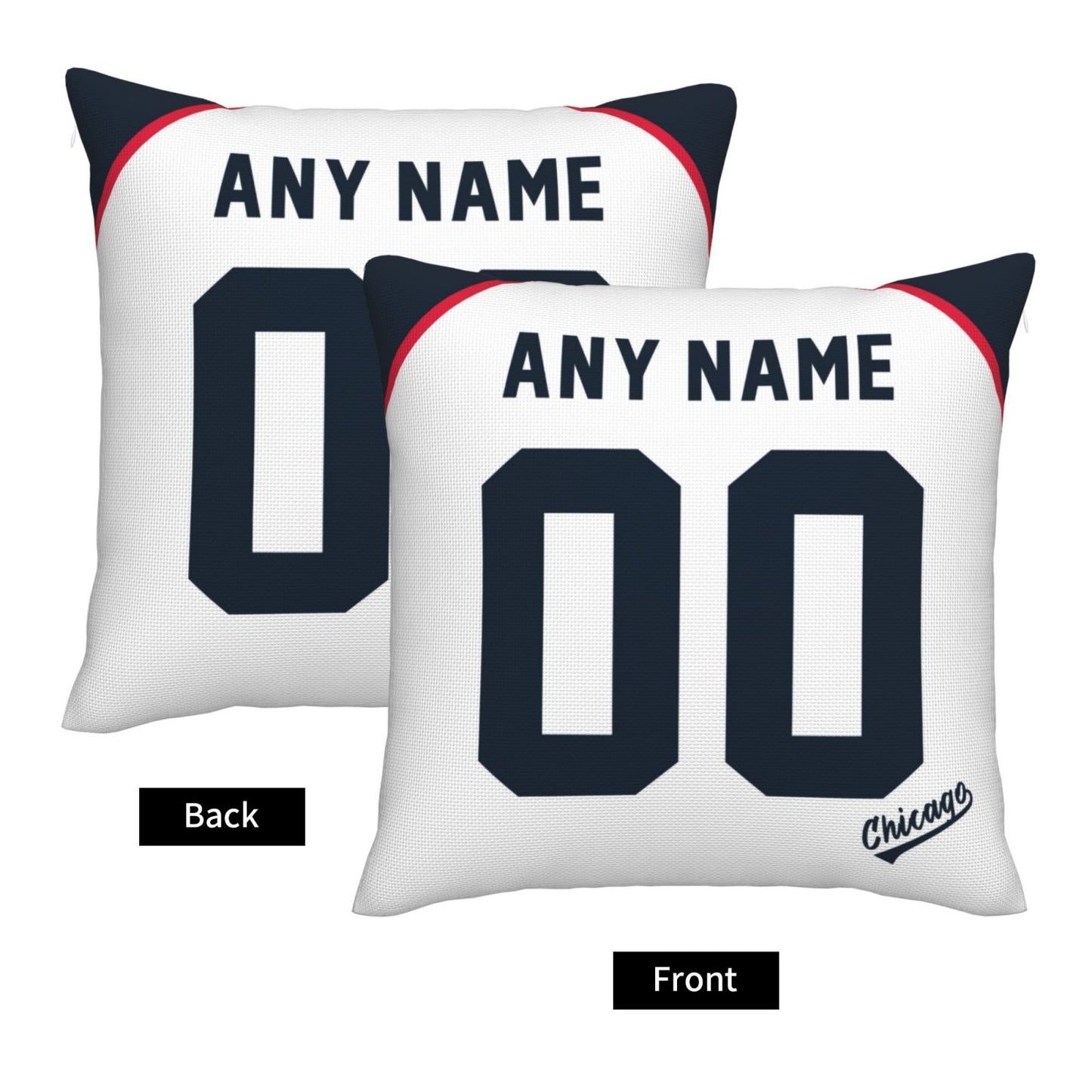 Custom Chicago White Sox Pillow Decorative Throw Pillow Case - Print Personalized Football Team Fans Name & Number Birthday Gift Football Pillows