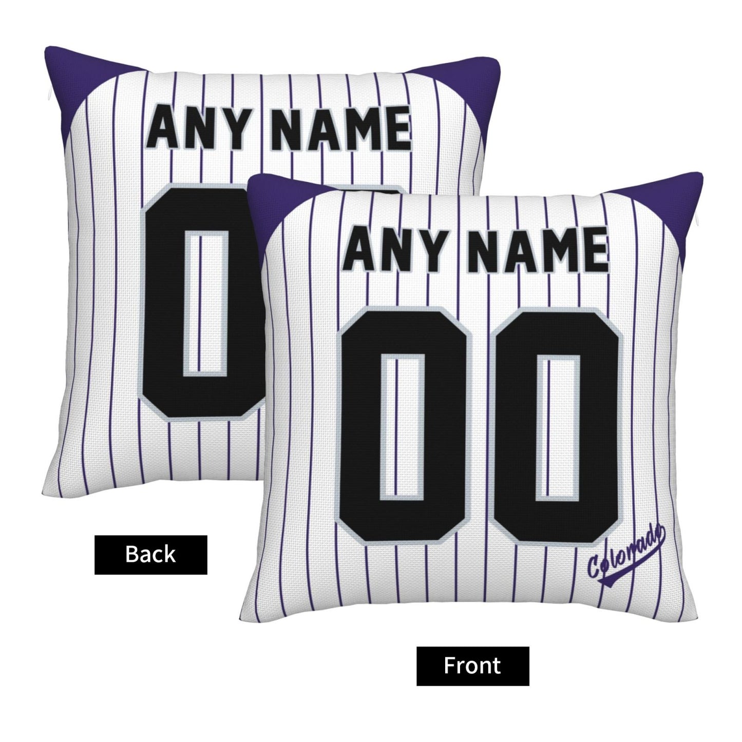Custom Colorado Rockies Pillow Decorative Throw Pillow Case - Print Personalized Football Team Fans Name & Number Birthday Gift Football Pillows
