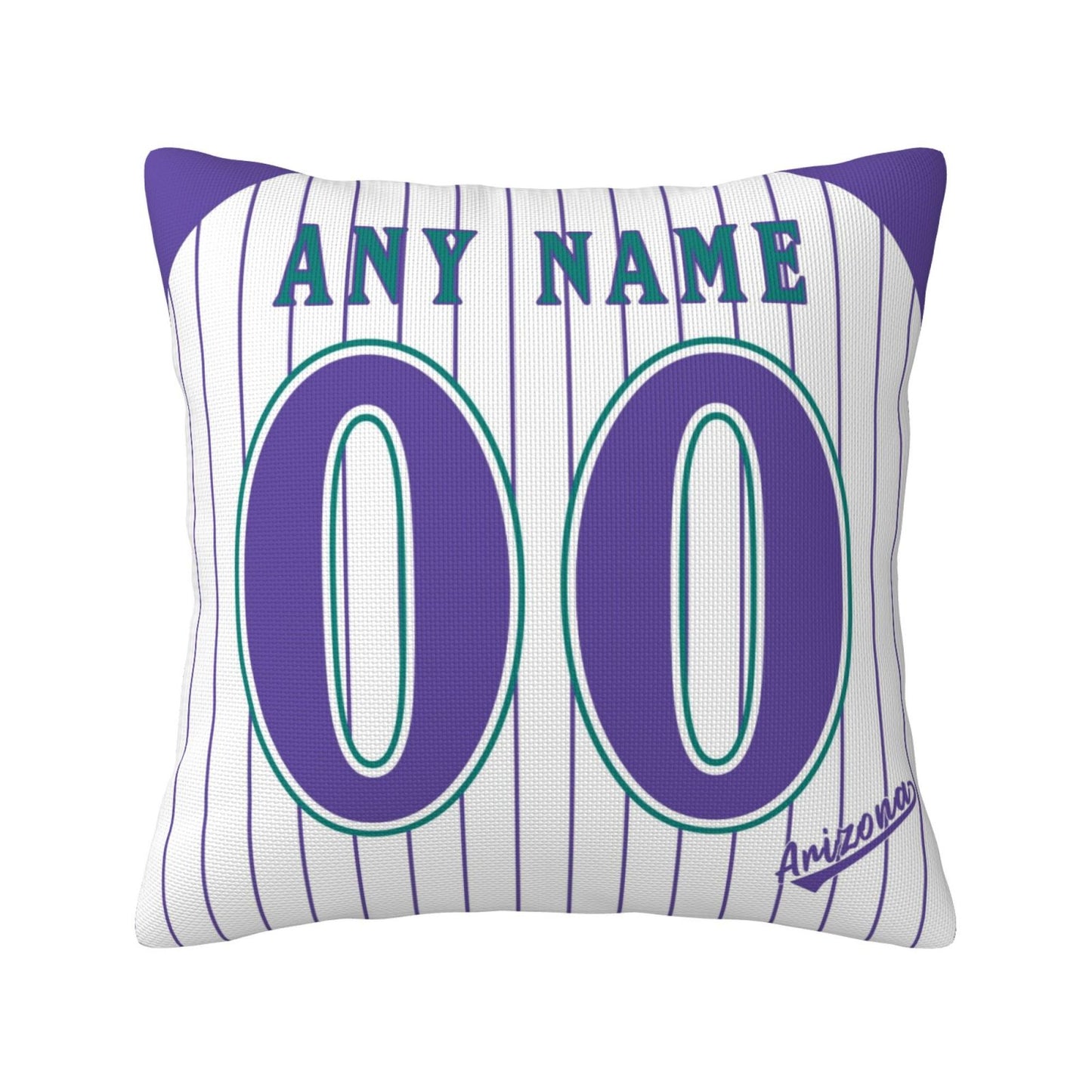 Custom A.Diamondbacks White-Stripe Pillow Decorative Throw Pillow Case - Print Personalized Football Team Fans Name & Number Birthday Gift Football Pillows