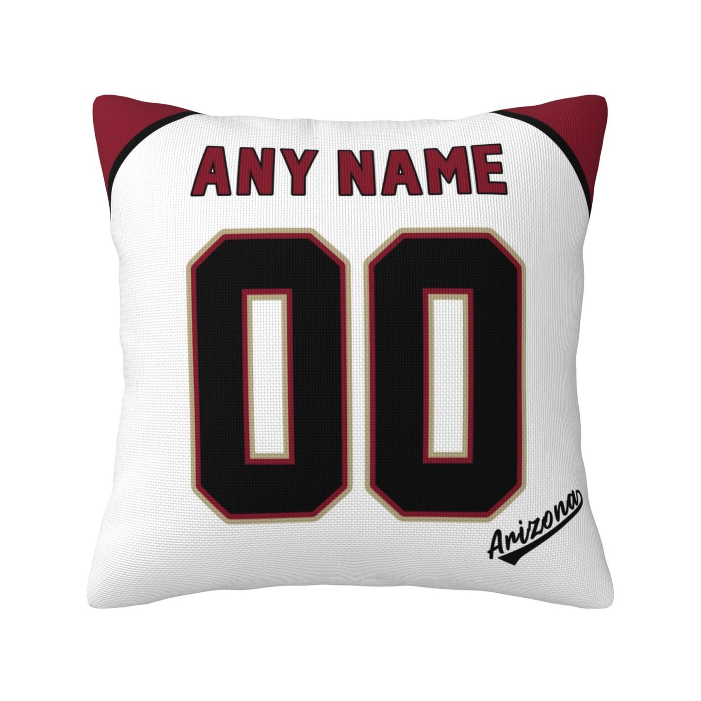 Custom A.Diamondbacks White Pillow Decorative Throw Pillow Case - Print Personalized Football Team Fans Name & Number Birthday Gift Football Pillows