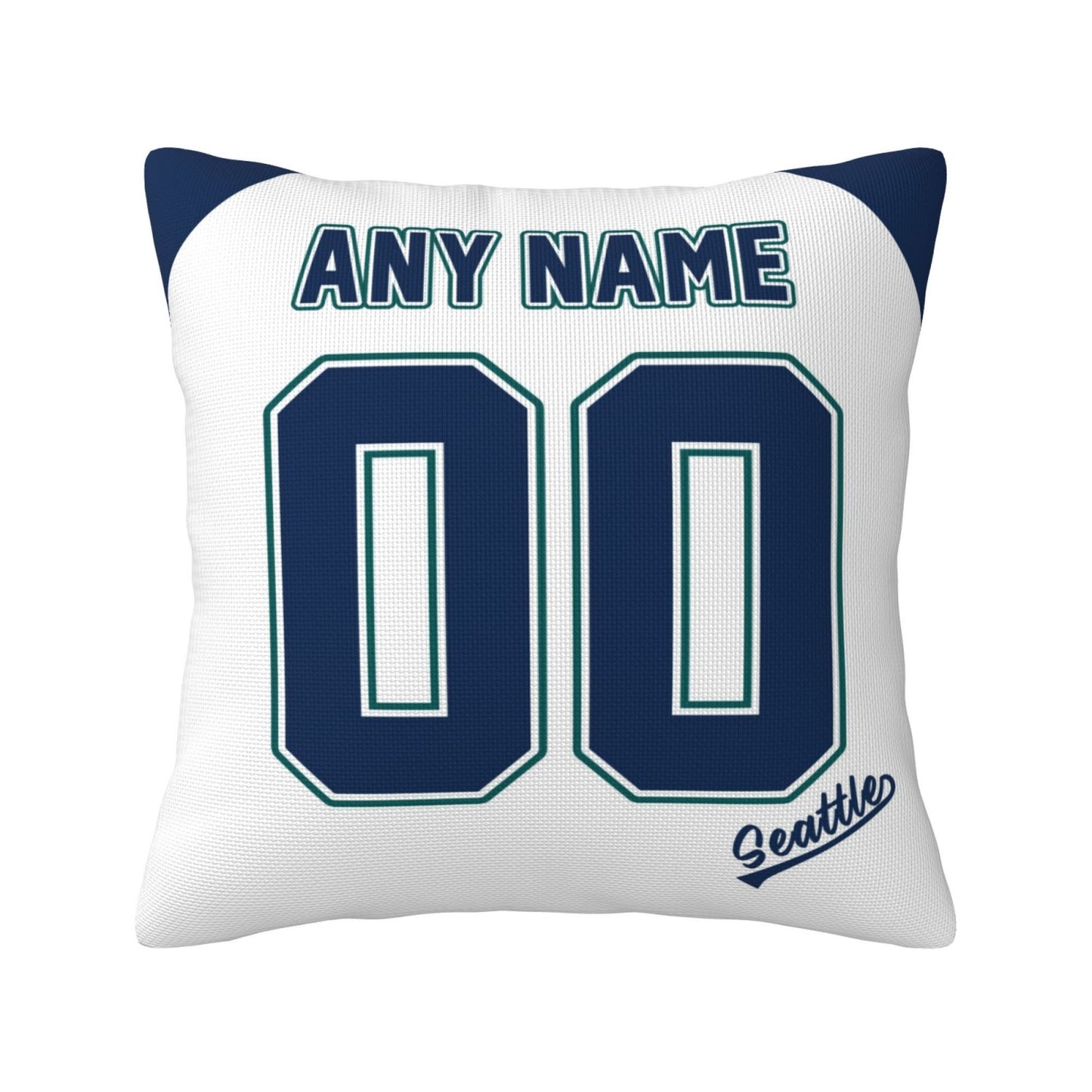 Custom Seattle Mariners Pillow Decorative Throw Pillow Case - Print Personalized Football Team Fans Name & Number Birthday Gift Football Pillows