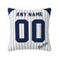Custom New York Yankees Pillow Decorative Throw Pillow Case - Print Personalized Football Team Fans Name & Number Birthday Gift Football Pillows