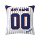 Custom New York Mets Pillow Decorative Throw Pillow Case - Print Personalized Football Team Fans Name & Number Birthday Gift Football Pillows