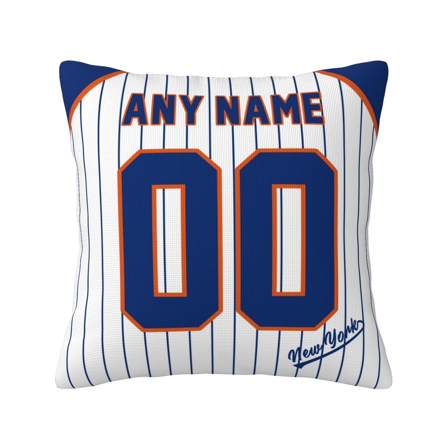 Custom New York Mets Pillow Decorative Throw Pillow Case - Print Personalized Football Team Fans Name & Number Birthday Gift Football Pillows