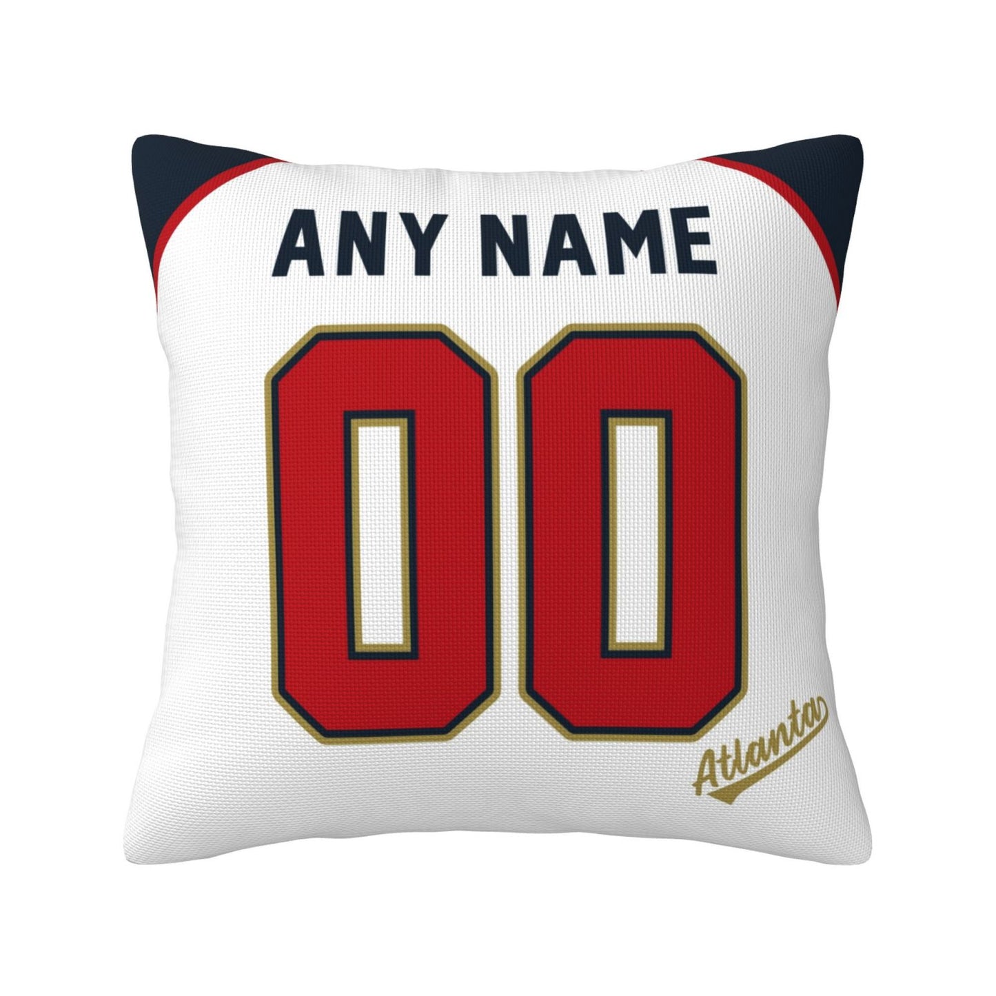 Custom Atlanta Braves Pillow Decorative Throw Pillow Case - Print Personalized Football Team Fans Name & Number Birthday Gift Football Pillows