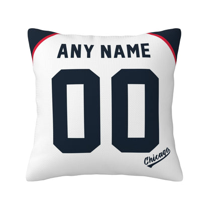 Custom Chicago White Sox Pillow Decorative Throw Pillow Case - Print Personalized Football Team Fans Name & Number Birthday Gift Football Pillows