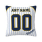 Custom Milwaukee Brewers Pillow Decorative Throw Pillow Case - Print Personalized Football Team Fans Name & Number Birthday Gift Football Pillows
