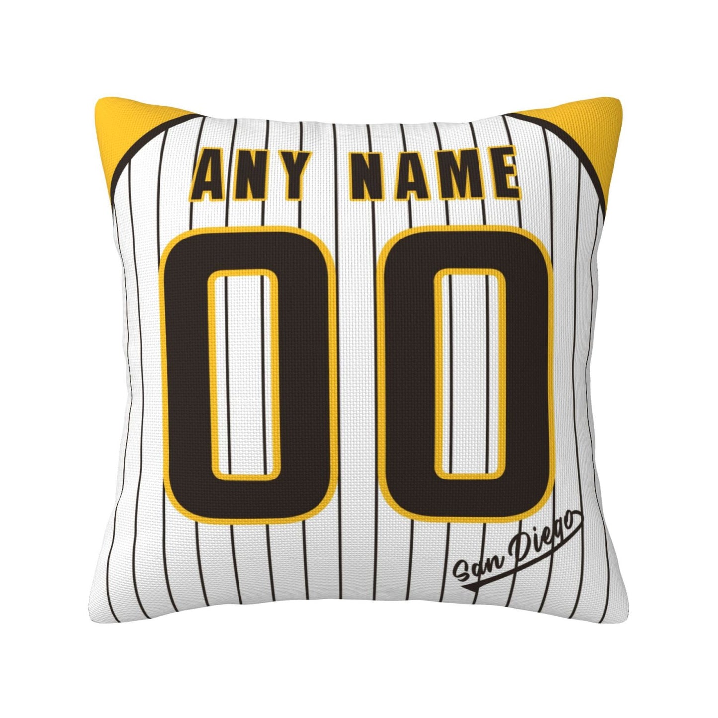 Custom San Diego Padres Pillow Decorative Throw Pillow Case - Print Personalized Football Team Fans Name & Number Birthday Gift Football Pillows