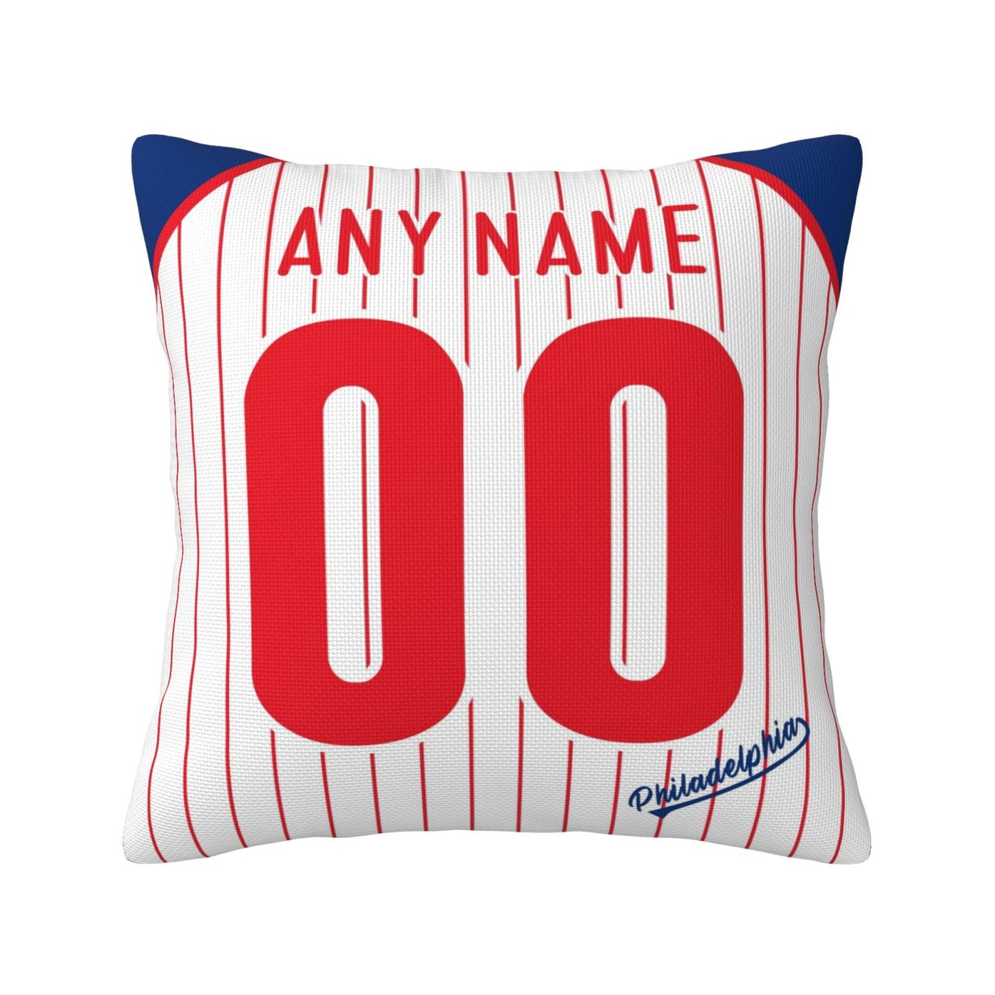 Custom Philadelphia Phillies Pillow Decorative Throw Pillow Case - Print Personalized Football Team Fans Name & Number Birthday Gift Football Pillows