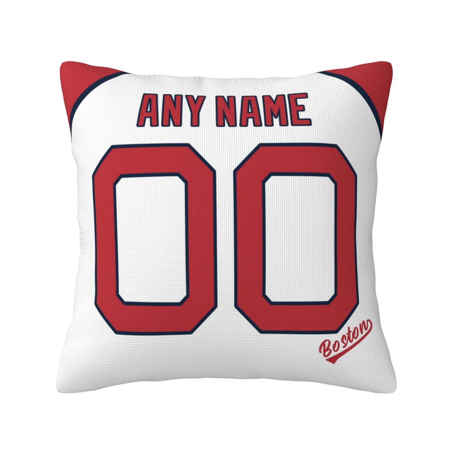 Custom Boston Red Sox Pillow Decorative Throw Pillow Case - Print Personalized Football Team Fans Name & Number Birthday Gift Football Pillows